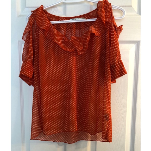 Kimchi Blue Printed Cold Shoulder Blouse - Picture 8 of 10